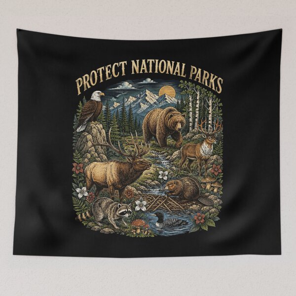 Item preview, Protect National Parks, Vintage Nature Lover, Parks Over Profits, Respect Wildlife designed and sold by Cchotlan.
