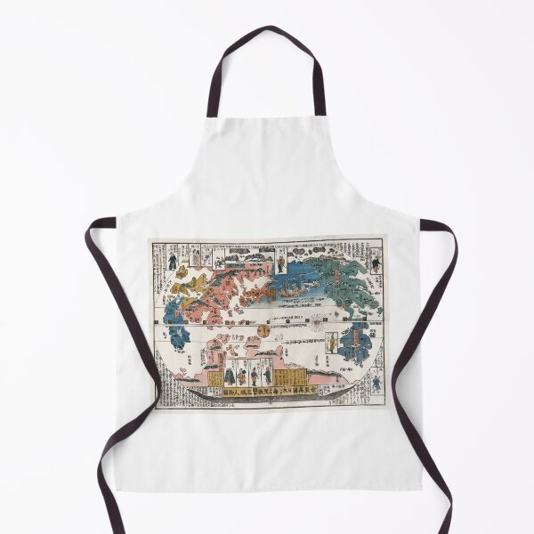 Item preview, Vintage Japanese World Map 1870 Print designed and sold by Bart4jesus.