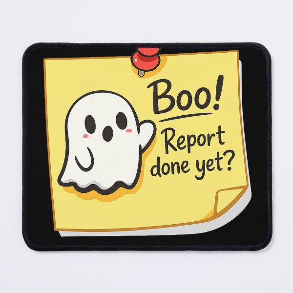 Item preview, Boo Report Done Yet Funny Sticky Note Ghost designed and sold by Cherie-verse.