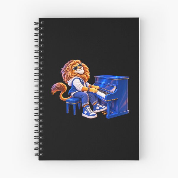 Item preview, Lion Playing Piano, Cool Lion Musician, Animal Music Cartoon designed and sold by Mono.fi Studios.