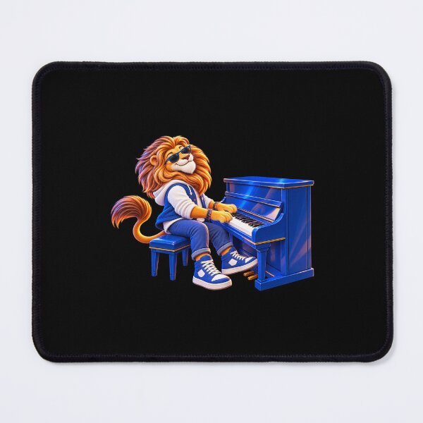 Item preview, Lion Playing Piano, Cool Lion Musician, Animal Music Cartoon designed and sold by Mono.fi Studios.