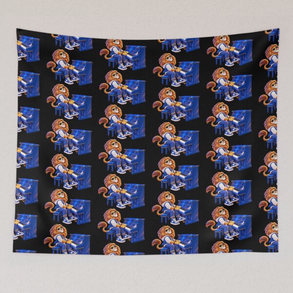 Item preview, Lion Playing Piano, Cool Lion Musician, Animal Music Cartoon designed and sold by Mono.fi Studios.