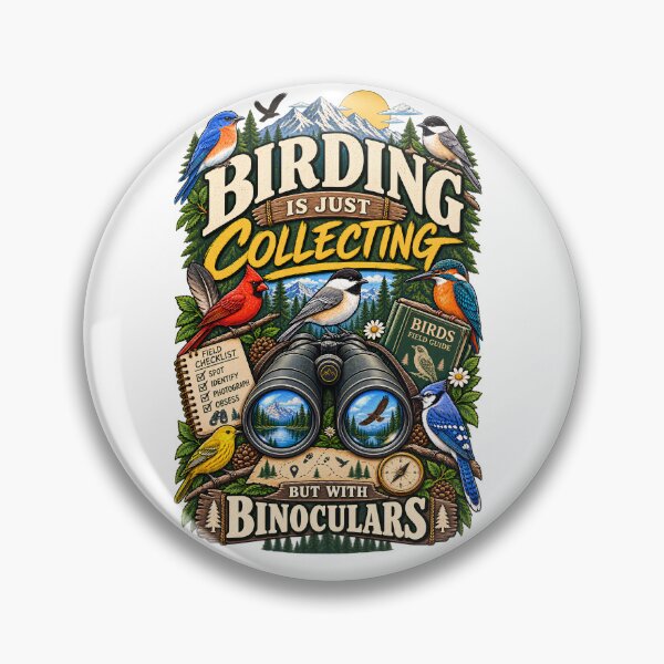 Item preview, Birding Is Just Collecting But With Binoculars – Funny Birdwatching designed and sold by RankShift.