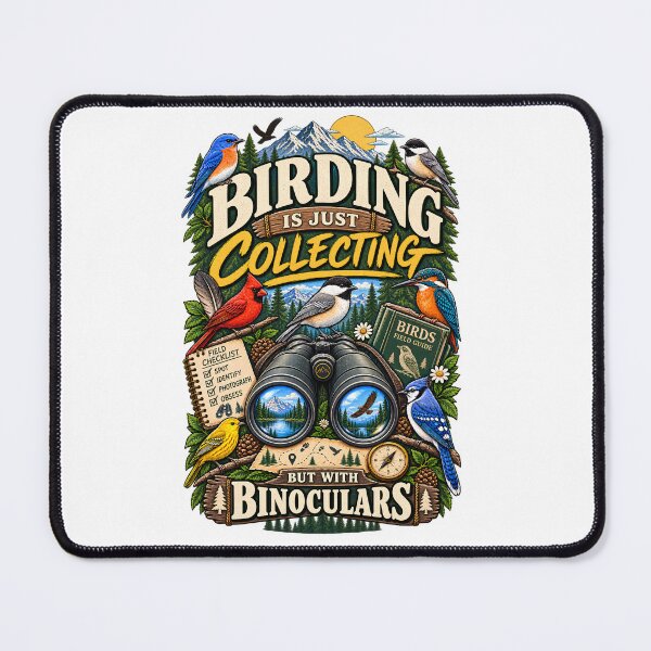 Item preview, Birding Is Just Collecting But With Binoculars – Funny Birdwatching designed and sold by RankShift.