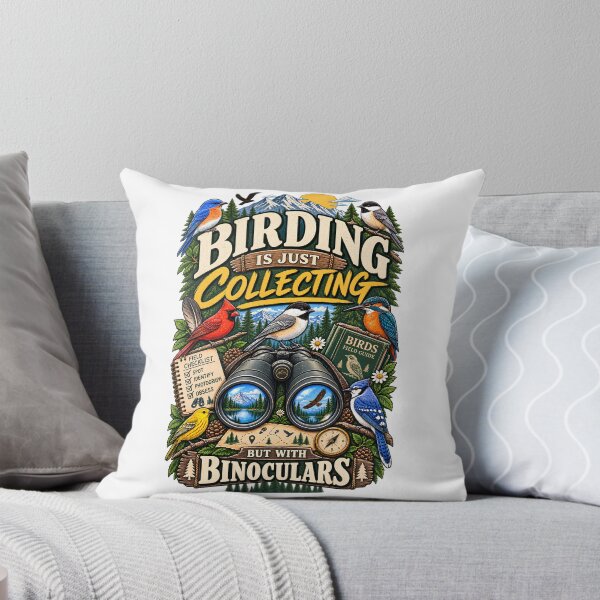 Item preview, Birding Is Just Collecting But With Binoculars – Funny Birdwatching designed and sold by RankShift.