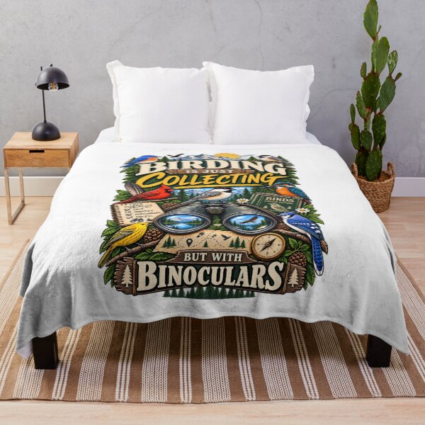 Item preview, Birding Is Just Collecting But With Binoculars – Funny Birdwatching designed and sold by RankShift.