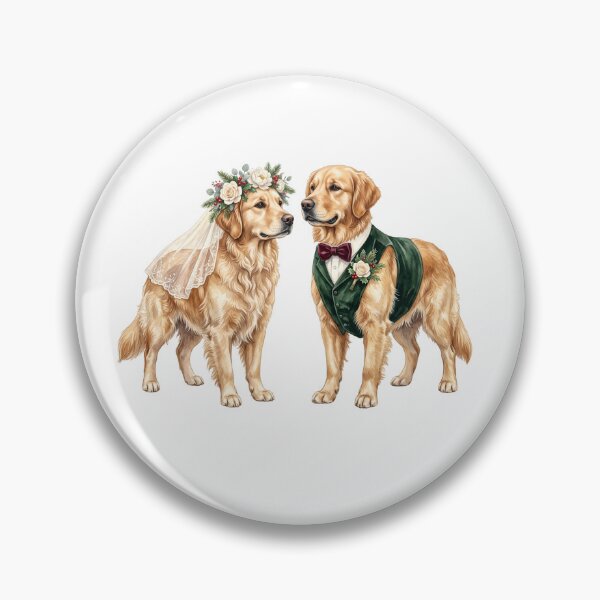Item preview, Golden Retriever's Couple Wedding designed and sold by Roy & Tiffany.
