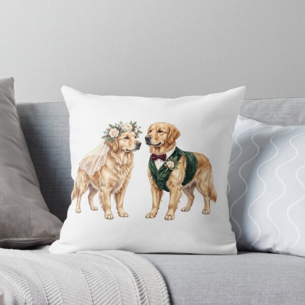 Item preview, Golden Retriever's Couple Wedding designed and sold by Roy & Tiffany.