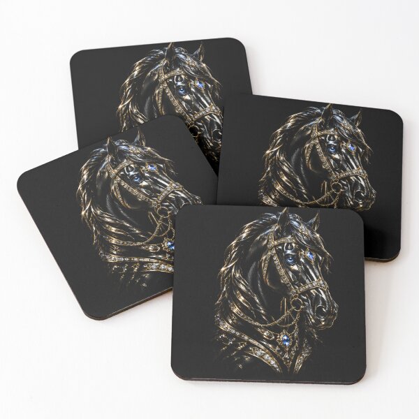 Item preview, Regal Horse Sovereign – Black & Gold Equestrian Art designed and sold by TheLumina.