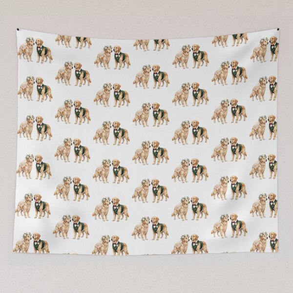 Item preview, Golden Retriever's Couple Wedding designed and sold by Roy & Tiffany.