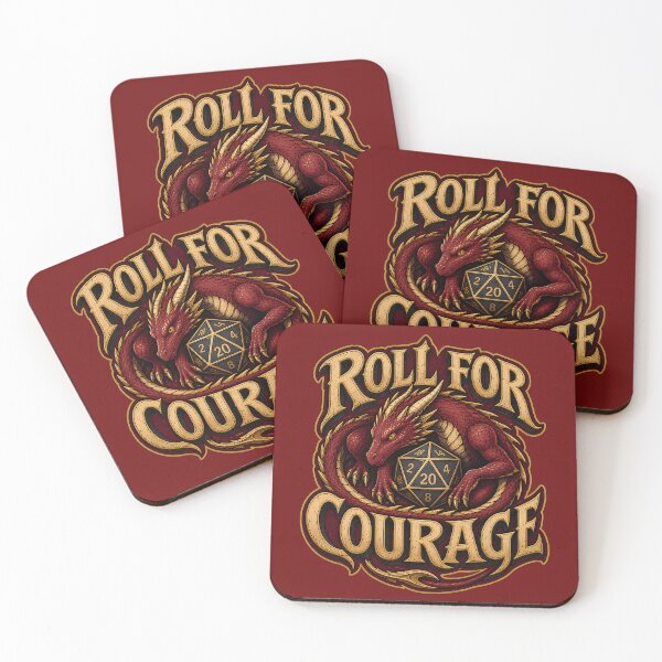Item preview, Roll For Courage D20 Dragon - DND Gaming Tabletop designed and sold by SVox.