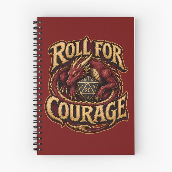Item preview, Roll For Courage D20 Dragon - DND Gaming Tabletop designed and sold by SVox.