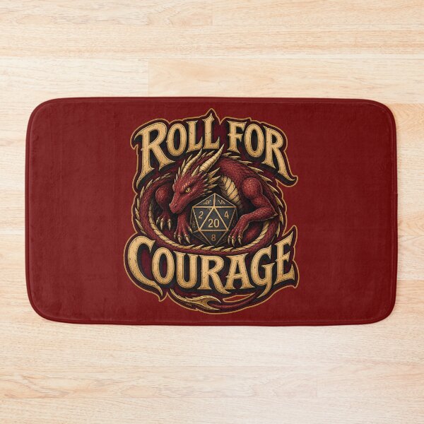 Item preview, Roll For Courage D20 Dragon - DND Gaming Tabletop designed and sold by SVox.