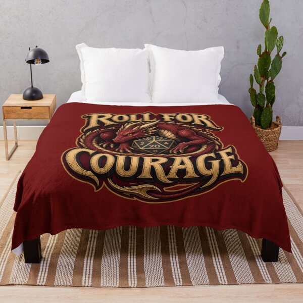 Item preview, Roll For Courage D20 Dragon - DND Gaming Tabletop designed and sold by SVox.