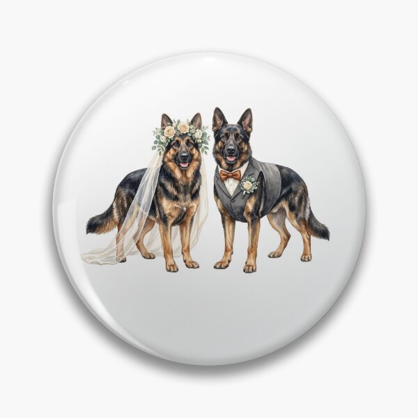 Item preview, German Shepherd's Couple Wedding designed and sold by Tiffany Roy.