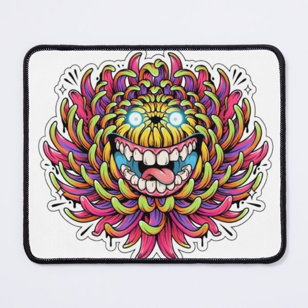 Item preview, Psychedelic Glowing Eyes Chrysanthemum Monster Flower designed and sold by smartlogo_factory.
