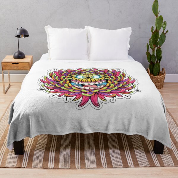 Item preview, Psychedelic Glowing Eyes Chrysanthemum Monster Flower designed and sold by TeeDesignMaster.