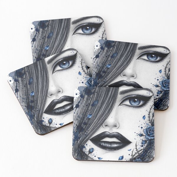 Item preview, Original Sapphire Blue Eye Gothic Portrait with Thorns designed and sold by MAISON SYLVIE.