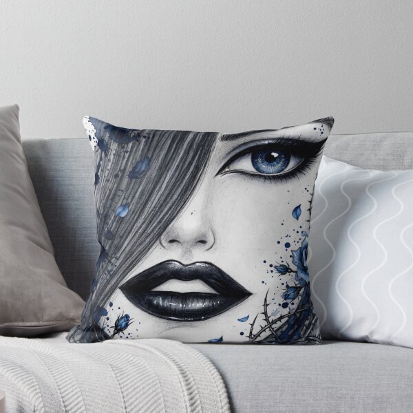 Item preview, Original Sapphire Blue Eye Gothic Portrait with Thorns designed and sold by MAISON SYLVIE.