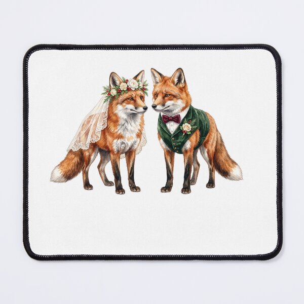 Item preview, Fox's Couple Wedding Art designed and sold by Roy & Tiffany.