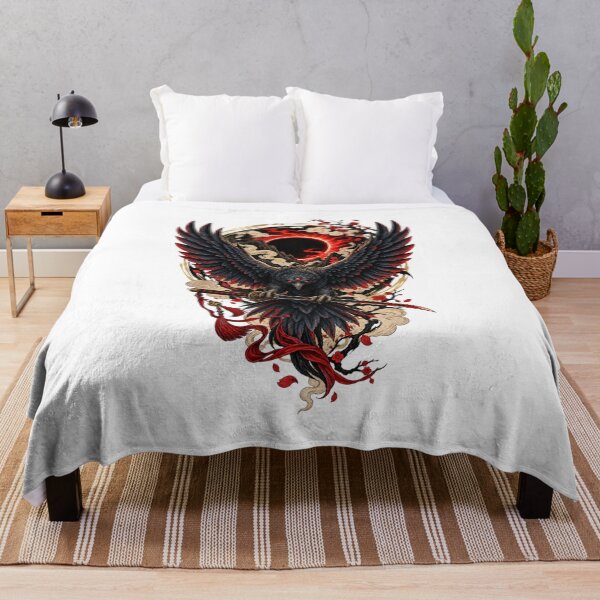Item preview, The Three-Eyed Crow of the Crimson Eclipse | Japanese Ukiyo-e Warrior Art designed and sold by Substance_life.