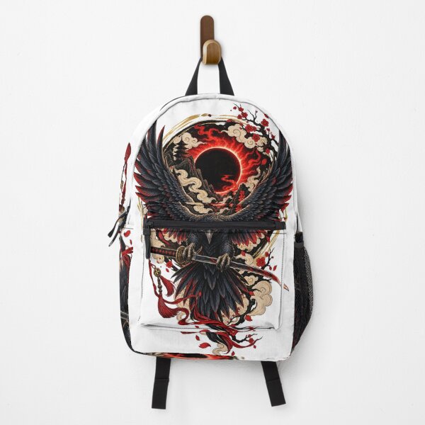 Item preview, The Three-Eyed Crow of the Crimson Eclipse | Japanese Ukiyo-e Warrior Art designed and sold by Substance_life.