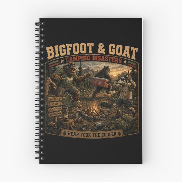 Item preview, Bigfoot And Goat Bear Took The Cooler Funny Camping Disaster designed and sold by NicheBloom.