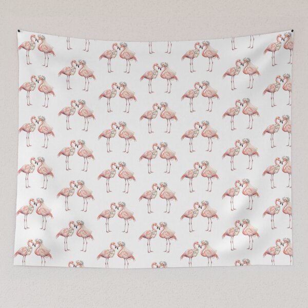 Item preview, Flamingo's Couple Wedding Art designed and sold by Roy & Tiffany.