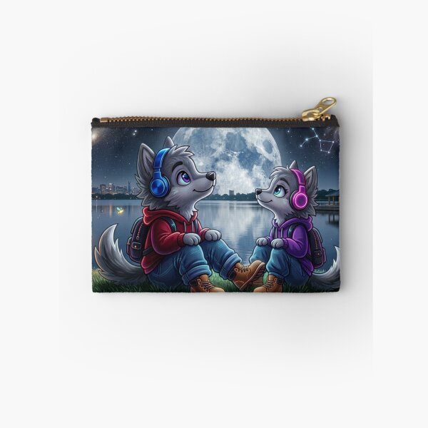 Item preview, Cute Anime Wolves Night Stargazing designed and sold by DWolf04.