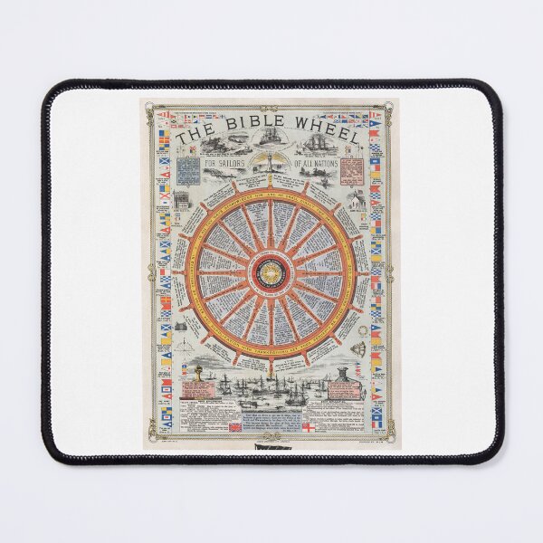 Item preview, Vintage 1881 Bible Wheel For Sailors Print designed and sold by Bart4jesus.