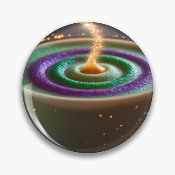 Item preview, Cosmic Matcha Coffee Cup – Galaxy Latte Art with Purple & Green Swirls. designed and sold by fbtrisha.