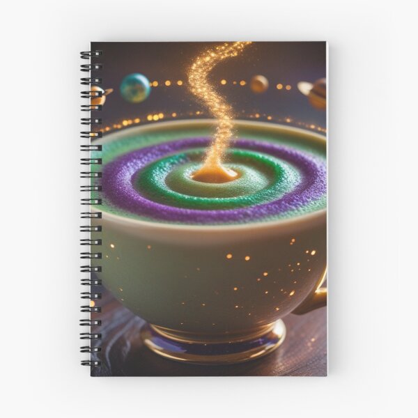 Item preview, Cosmic Matcha Coffee Cup – Galaxy Latte Art with Purple & Green Swirls. designed and sold by fbtrisha.