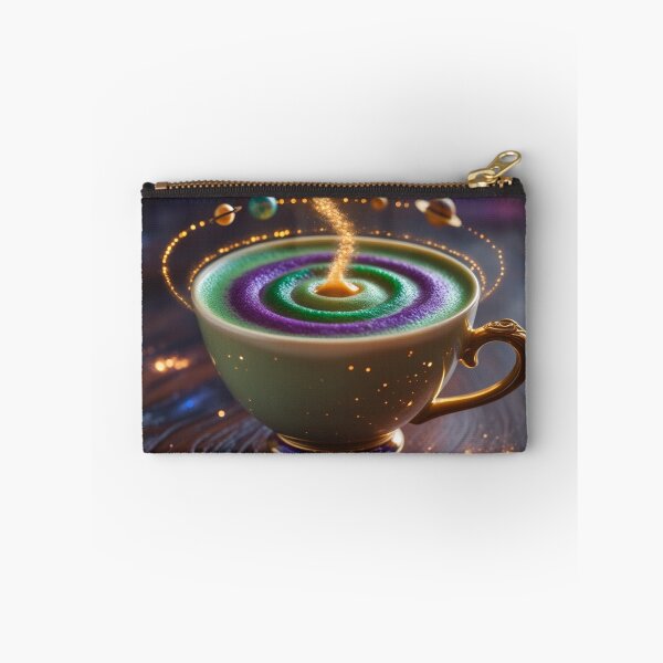 Item preview, Cosmic Matcha Coffee Cup – Galaxy Latte Art with Purple & Green Swirls. designed and sold by fbtrisha.