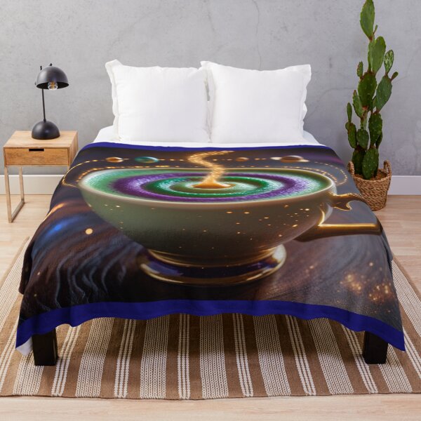 Item preview, Cosmic Matcha Coffee Cup – Galaxy Latte Art with Purple & Green Swirls. designed and sold by fbtrisha.