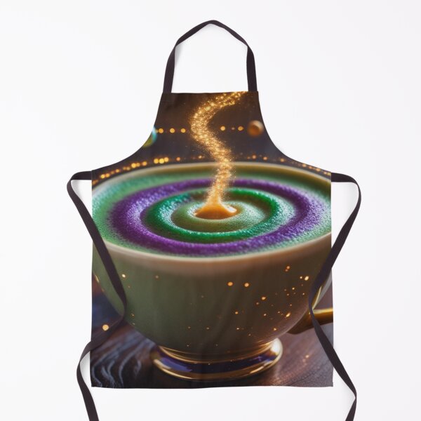 Item preview, Cosmic Matcha Coffee Cup – Galaxy Latte Art with Purple & Green Swirls. designed and sold by fbtrisha.