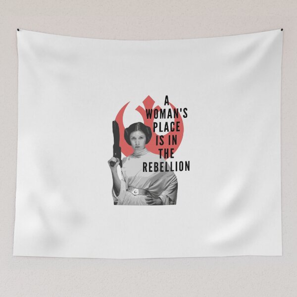 Item preview, A Woman's Place Is in the Rebellion Star Wars Inspired Feminist Artwork designed and sold by GeekMix.