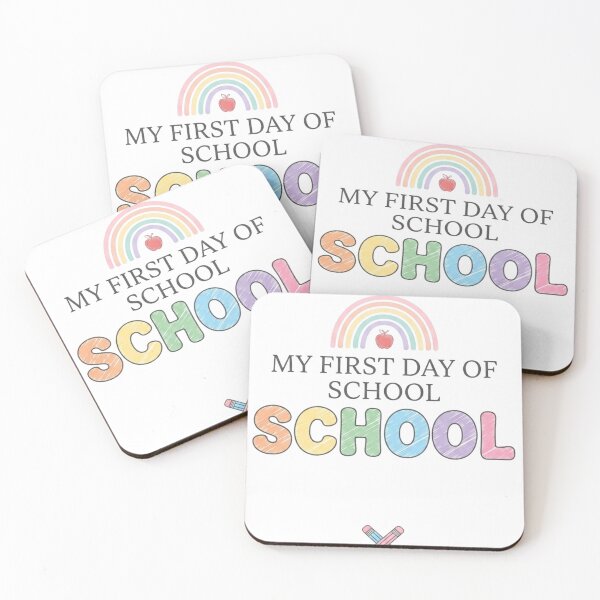 Item preview, My First Day of School - Cute Pastel Rainbow & Pencils Back to School Design designed and sold by johnExpress02.