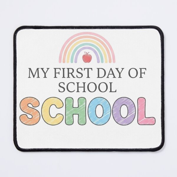 Item preview, My First Day of School - Cute Pastel Rainbow & Pencils Back to School Design designed and sold by johnExpress02.