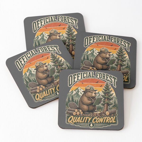 Item preview, Funny Beaver Forest Ranger - Official Forest Quality Control designed and sold by Graphic Vibe Designs.