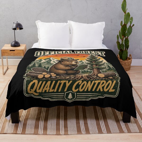 Item preview, Funny Beaver Forest Ranger - Official Forest Quality Control designed and sold by Graphic Vibe Designs.