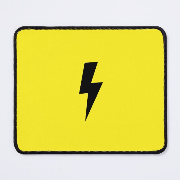 Item preview, Black Thunder Bolt Neon Yellow Background designed and sold by GemsAnatomy.