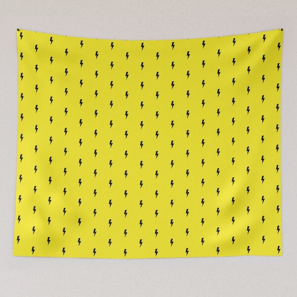 Item preview, Black Thunder Bolt Neon Yellow Background designed and sold by GemsAnatomy.