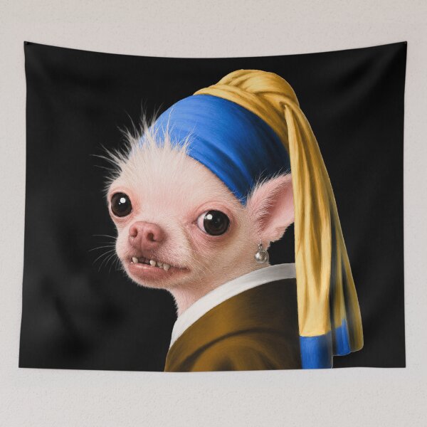 Item preview, Nervous Dog with a Pearl Earring designed and sold by AtlasMuseum.