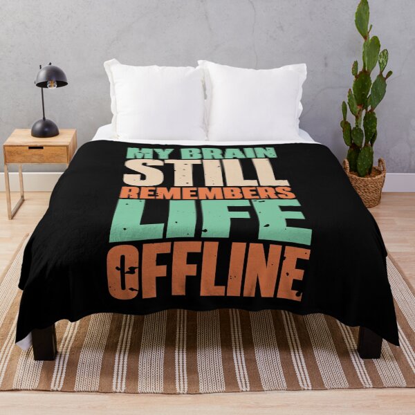 Item preview, My Brain Still Remembers Life Offline designed and sold by Merch By Shawon.