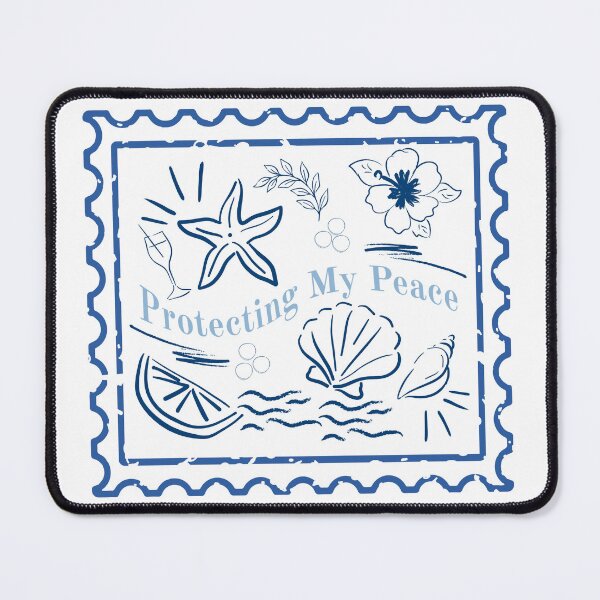 Item preview, Protecting My Peace Beach Stamp designed and sold by TreasurNTemplat.