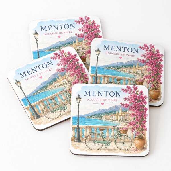 Item preview, Postcard of Menton with bicycle and bougainvillea designed and sold by NoEscusesTraveller .