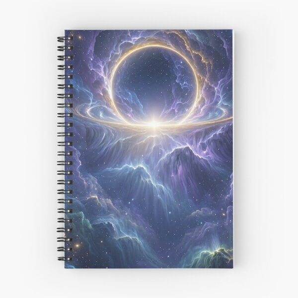 Item preview, The Infinite Threshold — Golden Celestial Portal in a Cosmic Nebula designed and sold by OandSDesigns23.
