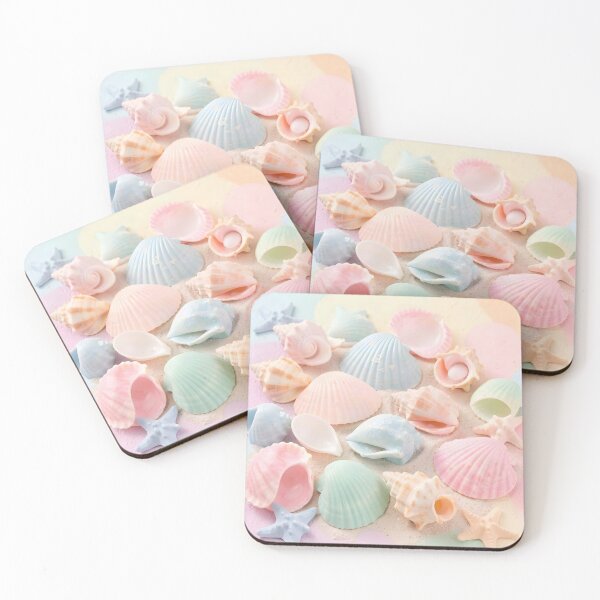 Item preview, Pastel Sea Shells and Starfish Aesthetic designed and sold by Serene Strokes Art.