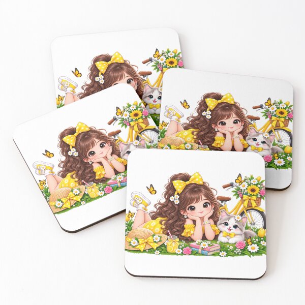 Item preview, Sunny Girl Picnic with Cat designed and sold by Reshmakhan.