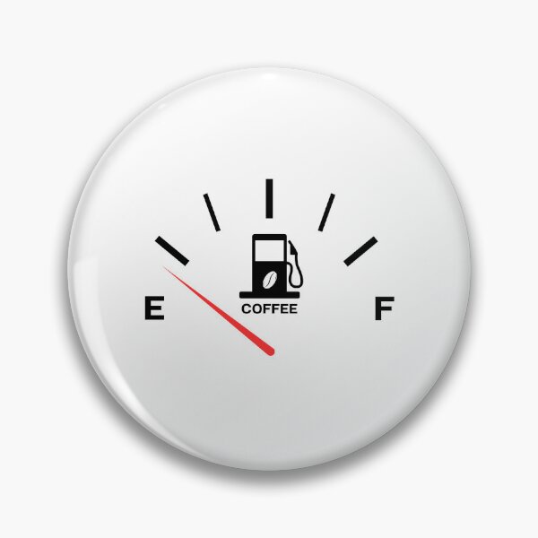 Item preview, Coffee Fuel Gauge Running On Empty - Funny Caffeine Refill Graphic designed and sold by Velouria Universe.